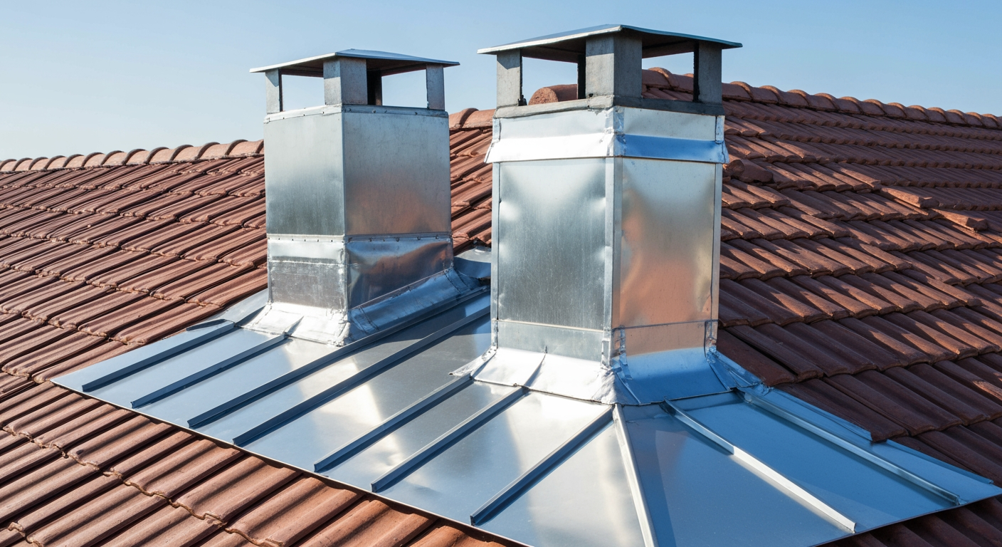 Jak prawidłowo wykonać obróbkę blacharską kominą? Schemat prac 2